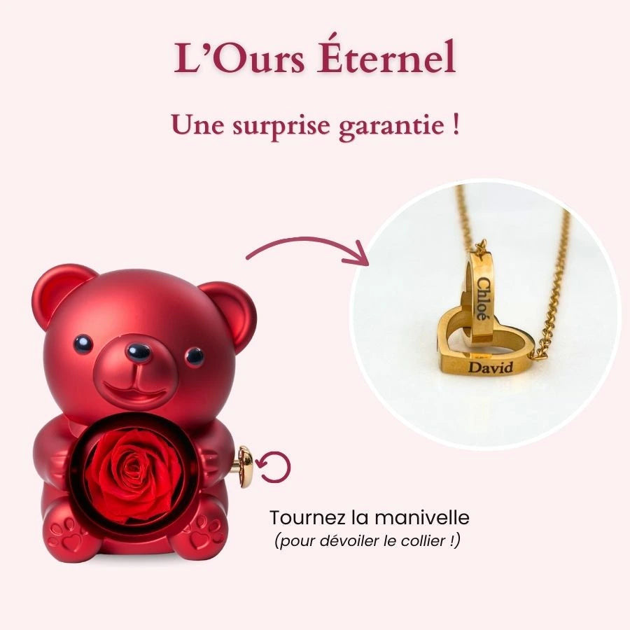 Ours Eternel & Collier Personnalisé