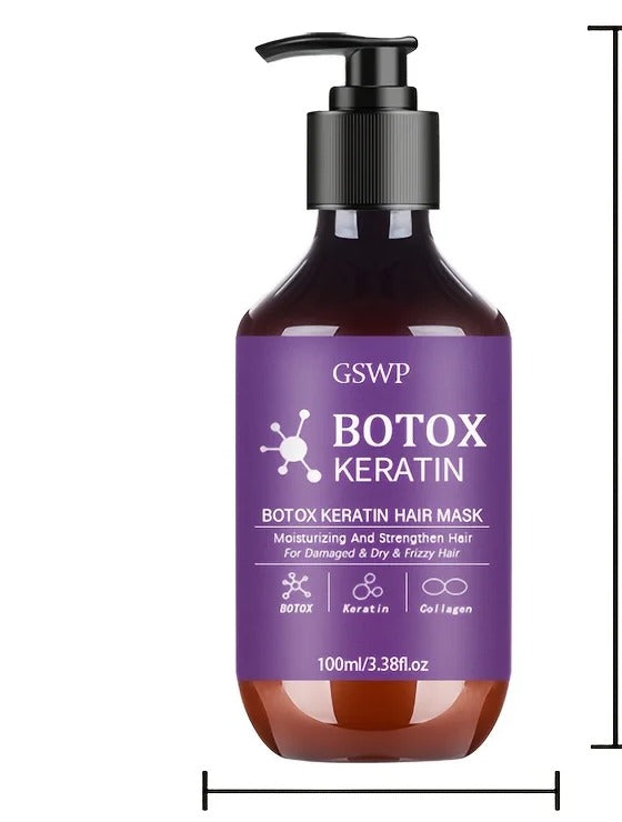 Frasco de la mascarilla Botox Queratina Lunaroza